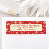 Étiquette Moyen-siècle moderne Twinking Atomique Stars Retro (En situation)