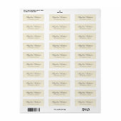 Étiquette Mur de pierre Motif Élégant écriture manuscrite mo (Feuille entière)