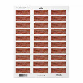 Étiquette Mur en briques (Feuille entière)