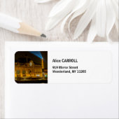 Étiquette Musée d'Orsay à Paris la nuit (En situation)