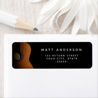 Étiquette Music Teacher Guitare Modern Return Adresse