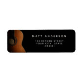 Étiquette Music Teacher Guitare Modern Return Adresse (Devant)