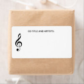 Étiquette Musical Note CD Music Title et Artist Organizer (En situation)