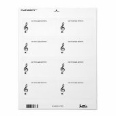 Étiquette Musical Note Music Titre Bande Artiste CD Coque (Feuille entière)