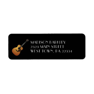 Étiquette Musicien de guitare acoustique professeur de musiq