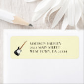 Étiquette Musicien de guitare électrique professeur de musiq (En situation)