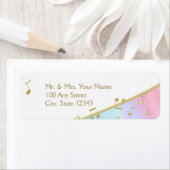 Étiquette Musique Aquarelle Or (En situation)