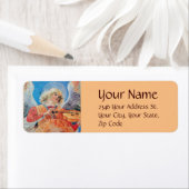 Étiquette MUSIQUE FABRIQUANT NOËL ANGEL Blue Peach (En situation)