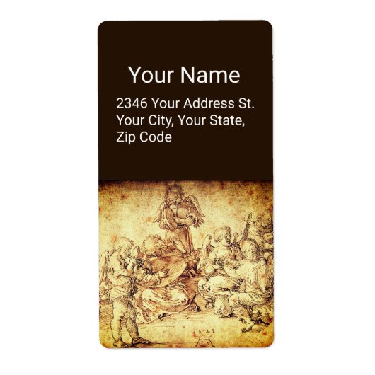 Étiquette Musique Making Angels par Albrecht Durer (Devant)