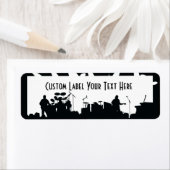 Étiquette Musique Sur Scène Concert Silhouette B&W (En situation)