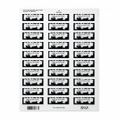 Étiquette Musique Sur Scène Concert Silhouette B&W (Feuille entière)