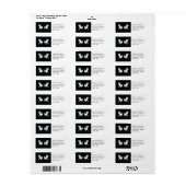 Étiquette Muskoka Chair Mariage Adresse de retour // Noir (Feuille entière)