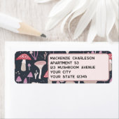 Étiquette Musroom Toadstool Fungi Adresse de retour (En situation)