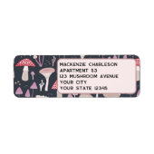 Étiquette Musroom Toadstool Fungi Adresse de retour (Devant)