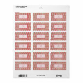Étiquette Musterrose (Feuille entière)
