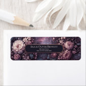 Étiquette Muted Mauve Moody Botanical Ornate Frame (En situation)