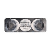 Étiquette Mystic Boho Triple Moon Wicca Adresse de retour (Devant)