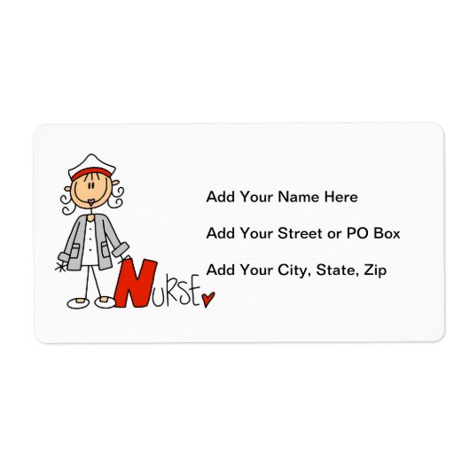 Étiquette N est pour l'infirmière (Devant)