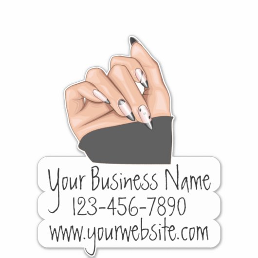 Étiquette Nails Business (Devant)