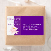 Étiquette Namaste avec fleur de lotus (En situation)