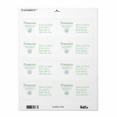 Étiquette Namaste avec symbole Om (Feuille entière)