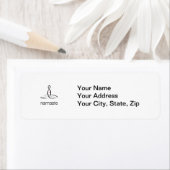 Étiquette Namaste - Style Black Regular (En situation)