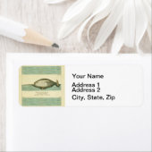 Étiquette Narwhal Antique Baleine Aquarelle Art scientifique (En situation)