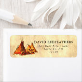 Étiquette Native American Tipi Assiniboine Tipis Parchment (En situation)