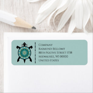 Étiquette Native Turtle Return Address Label