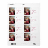 ÉTIQUETTE NATIVITÉ AVEC ANGELS - MAGIE DE NOËL (Feuille entière)