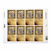 ÉTIQUETTE NATIVITÉ CHRISTMAS PARCHEMENT (Feuille entière)