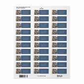 Étiquette Nativité de Noël Joyeux et Bleu Moderne (Feuille entière)