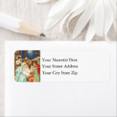 Étiquette Nativité de Noël Vintage (En situation)