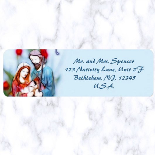 Étiquette Nativité modifiable