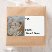 Étiquette Nativité Noël Personnalisé (En situation)