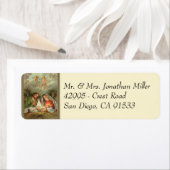 Étiquette Nativité religieuse de Noël Famille Sainte Jésus (En situation)