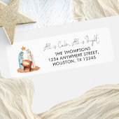 Étiquette Nativité Scène Tout Est Calme Nom de retour Adress