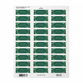Étiquette Nature bohème verte moderne (Feuille entière)