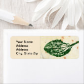 Étiquette Nature Leaf Print, feuille de banane. (En situation)