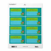 Étiquette Nature Lover Frog Faune (Feuille entière)