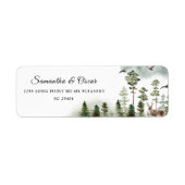 Étiquette Nature moderne Forêt verte | Aquarelles (Devant)