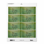 Étiquette Nature verte (Feuille entière)