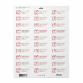 Étiquette Naughty Nice Père Noël Sucre de canne rouge Noël (Feuille entière)