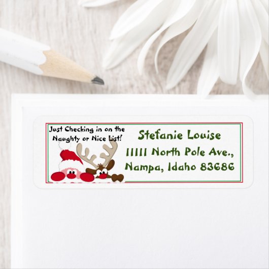 Étiquette Naughty or Nice List (En situation)