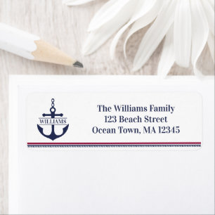 Étiquette Nautical Anchor Return Address