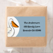 Étiquette Nautical Beach Pelican Adresse de retour (En situation)