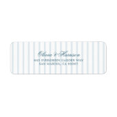 Étiquette Nautical Blue Stripe Elegant Return Address Labels (Devant)
