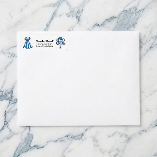 Étiquette Nautical Cabana Sailor Birthday Return