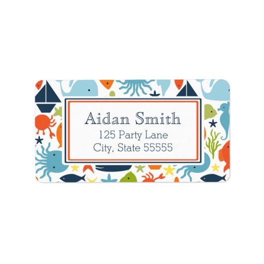 Étiquette Nautique, sous la mer (Devant)