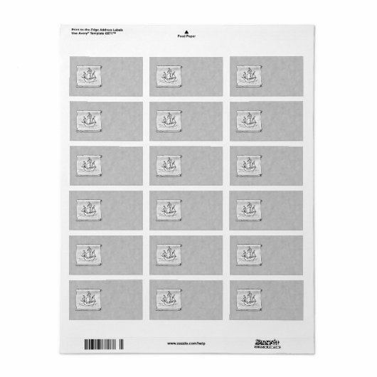 Étiquette Navire pirate. (Feuille entière)